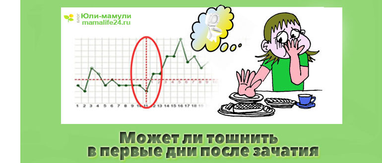 Может ли тошнить в первые дни после зачатия